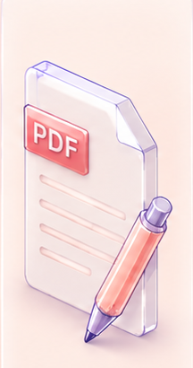 PDF document and pen